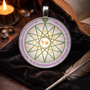 Fourth Pentacle of Mercury shown as a silver Solomonic talisman on parchment with candlelight, symbolizing hidden knowledge, insight, and revealed understanding.