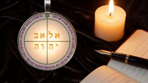 Solomonic pentacle displayed with candlelight and a ritual notebook in a practical setup for tracking whether the talisman is working