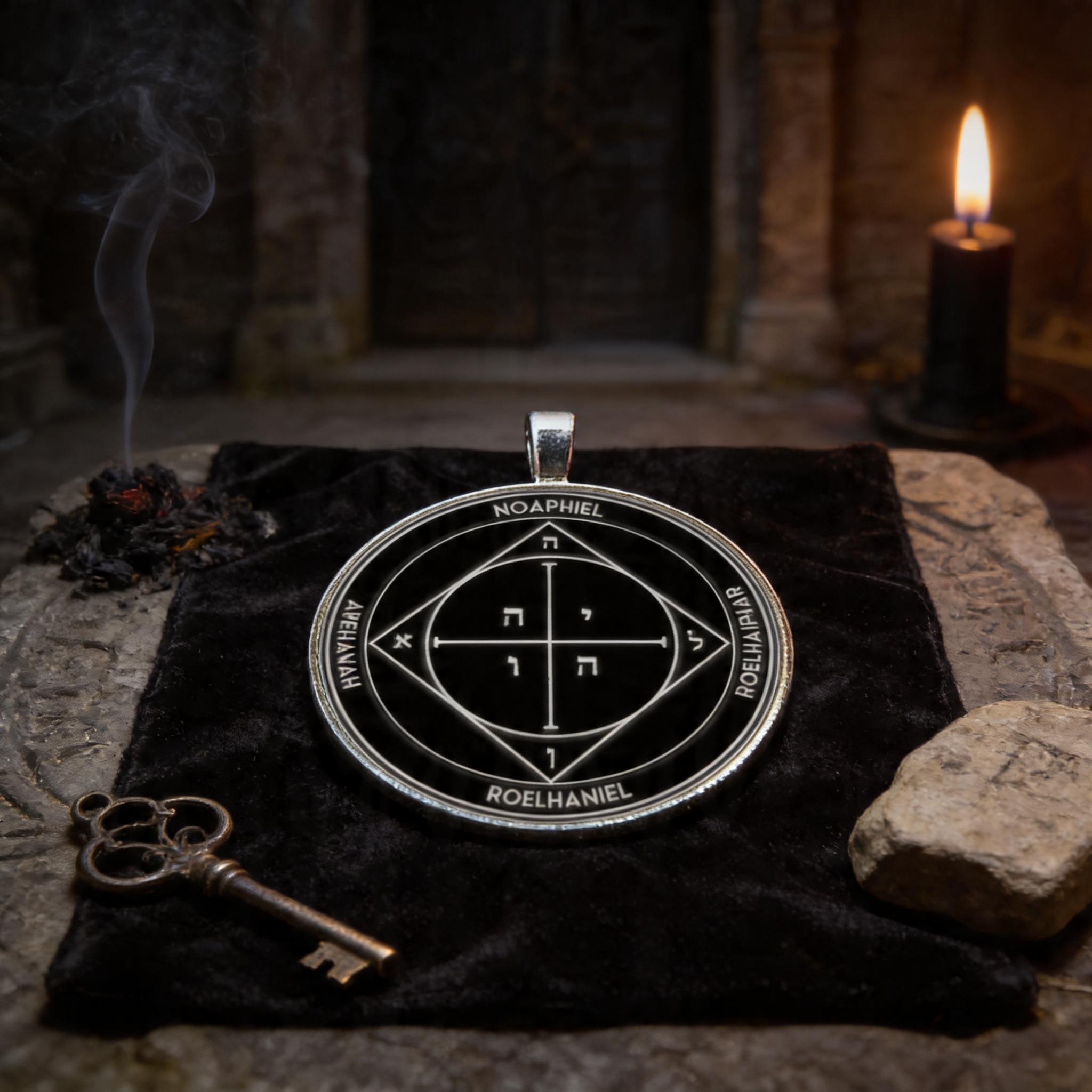 Fifth Pentacle of Saturn Solomonic talisman for protection, anti-theft, and sacred boundaries