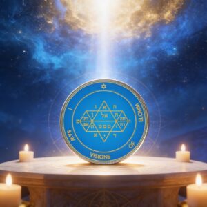 Fifth Pentacle of Jupiter Solomonic talisman symbolizing opened heavens, divine vision, and prophetic spiritual insight