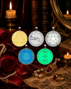 Planetary pentacle combination for attraction, emotional connection, intimacy, and romantic openness