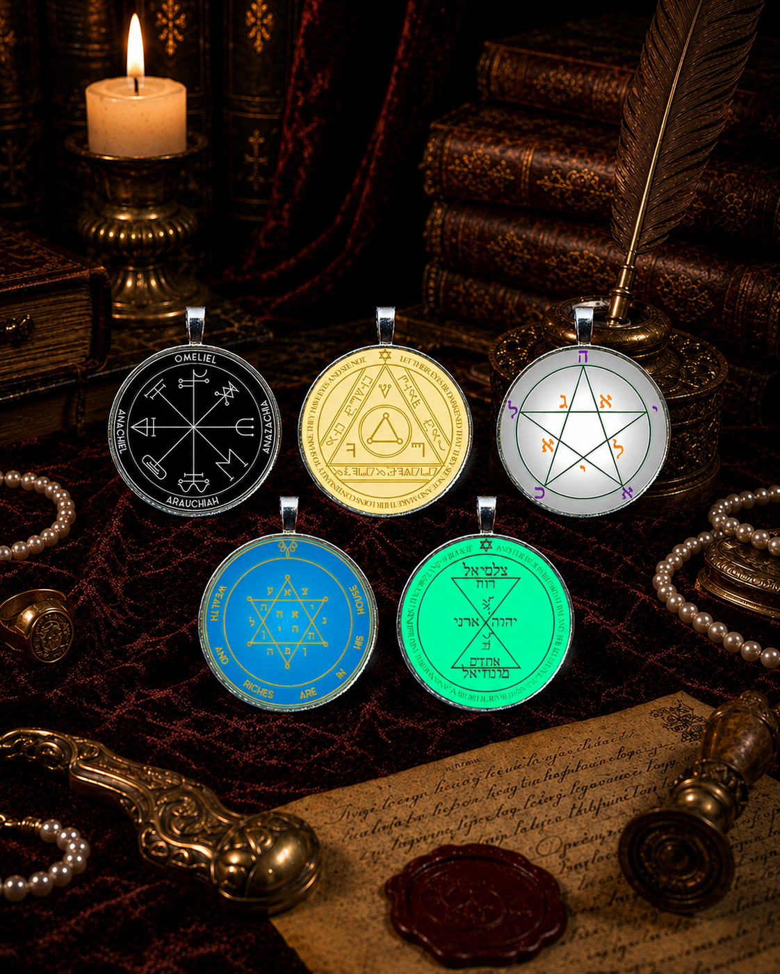 Planetary pentacle combination for persuasion, visibility, trust, leadership presence, and ethical social influence