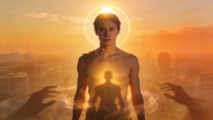 Focused figure at sunrise symbolizing discernment, morning guidance, truthful direction, and protection from manipulation through Psalm 5