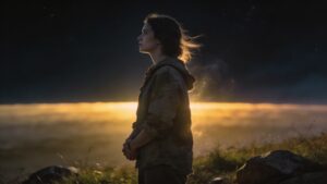 olitary person at dawn after darkness symbolizing endurance, emotional resilience, survival through suffering, restored hope, meaning, healing, and gradual recovery through Psalm 22.