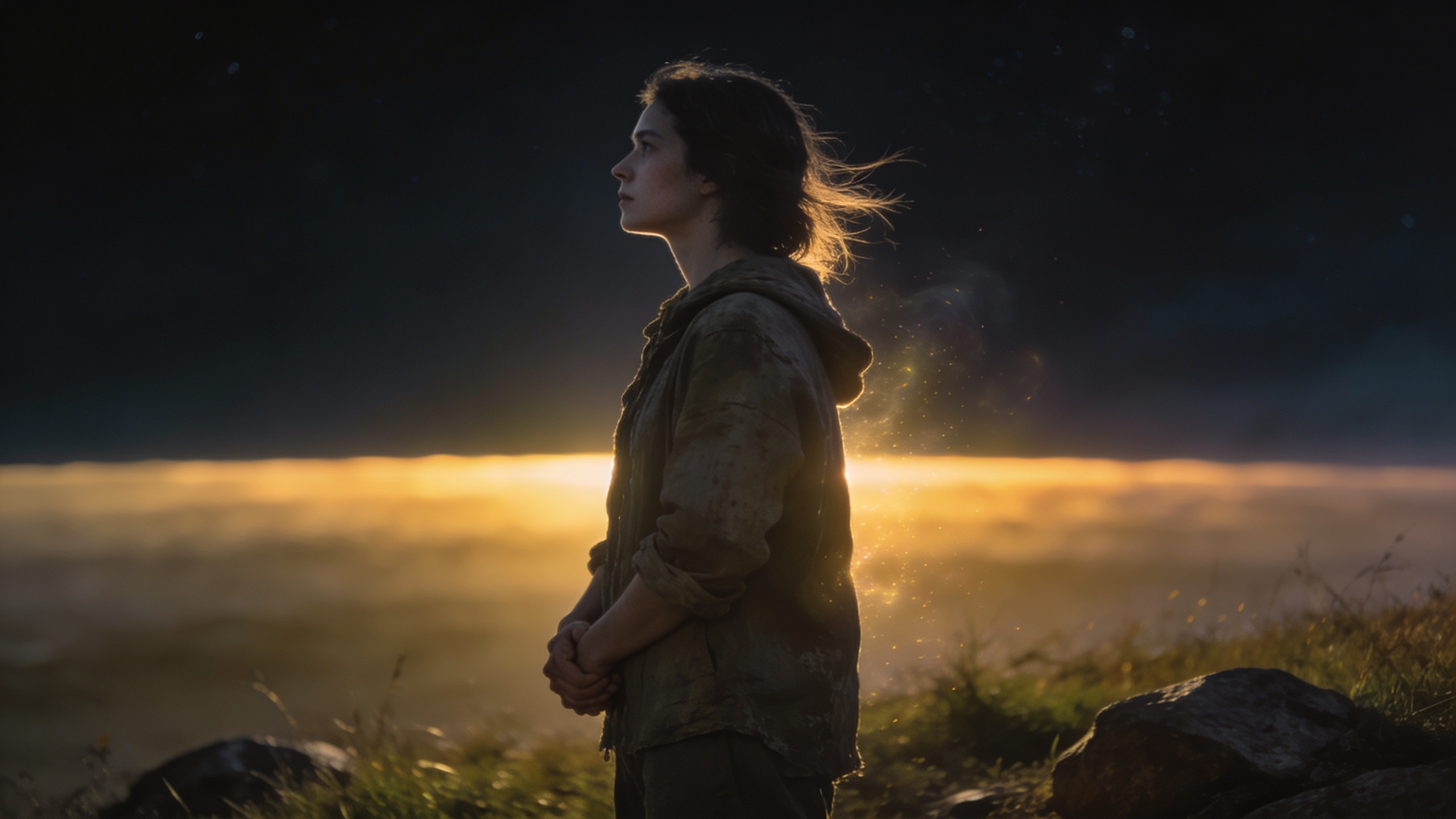 olitary person at dawn after darkness symbolizing endurance, emotional resilience, survival through suffering, restored hope, meaning, healing, and gradual recovery through Psalm 22.