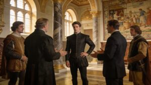 Renaissance-style scene representing professional diplomacy, workplace harmony, and constructive communication